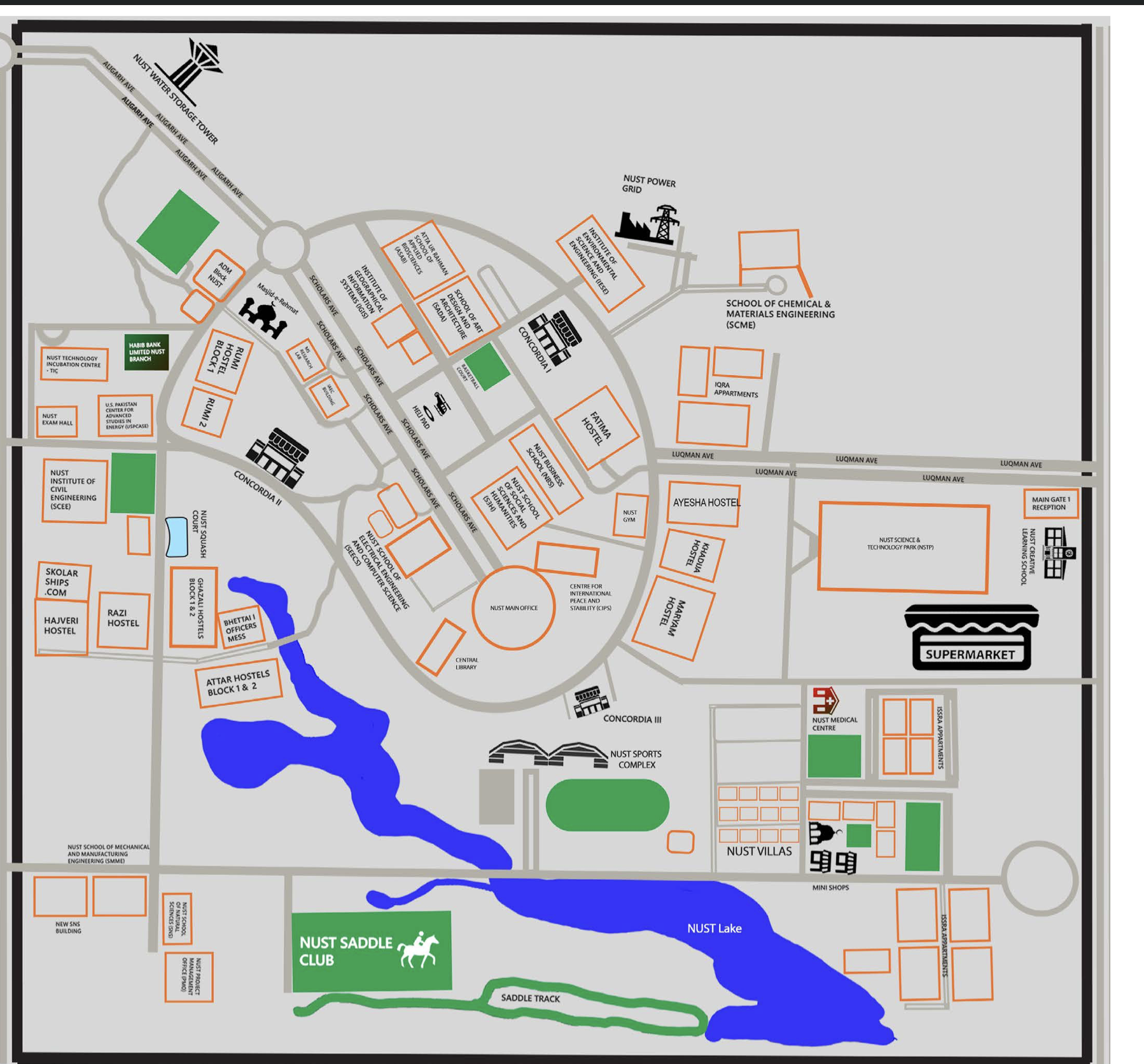 NUST Campus Map
